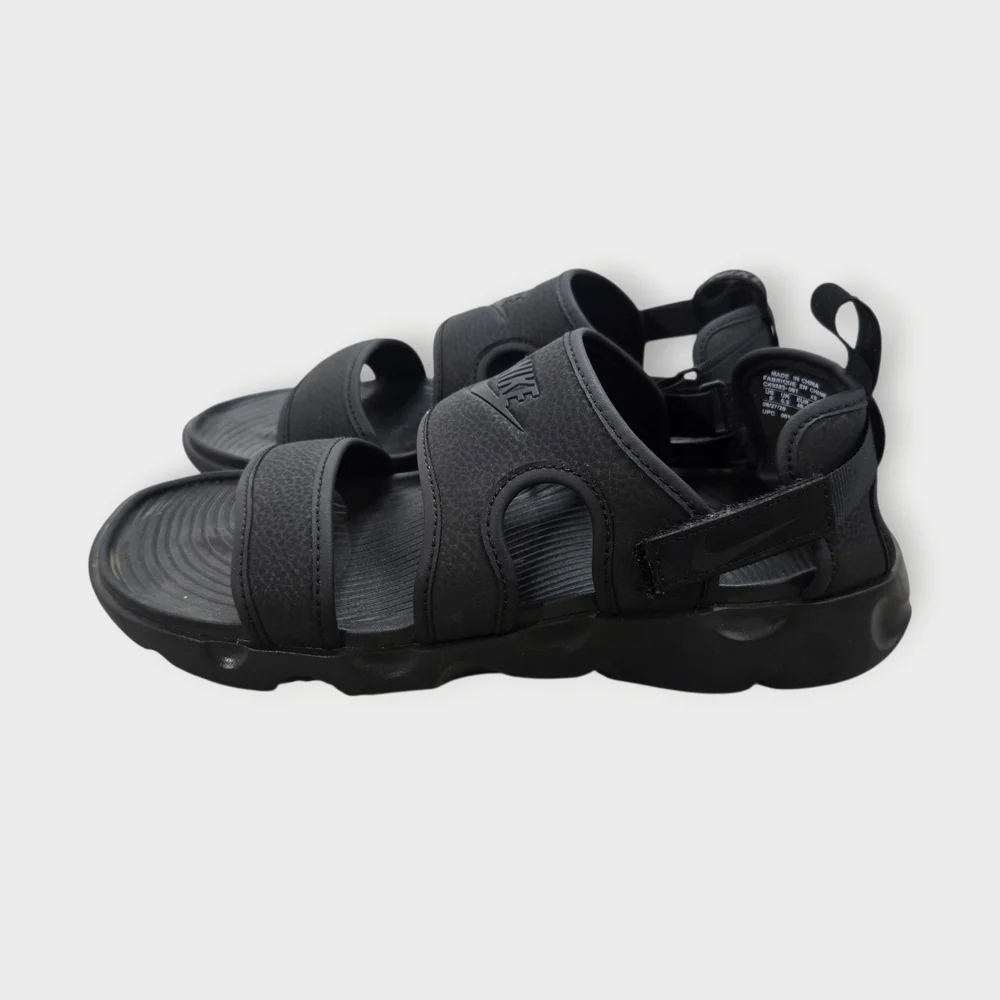 Nike Owaysis Sport Slides Sandals Triple Black CK9283 001 Womens Size 9 EU 40.5